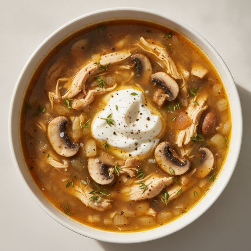 Hearty Mushroom and Thyme Soup