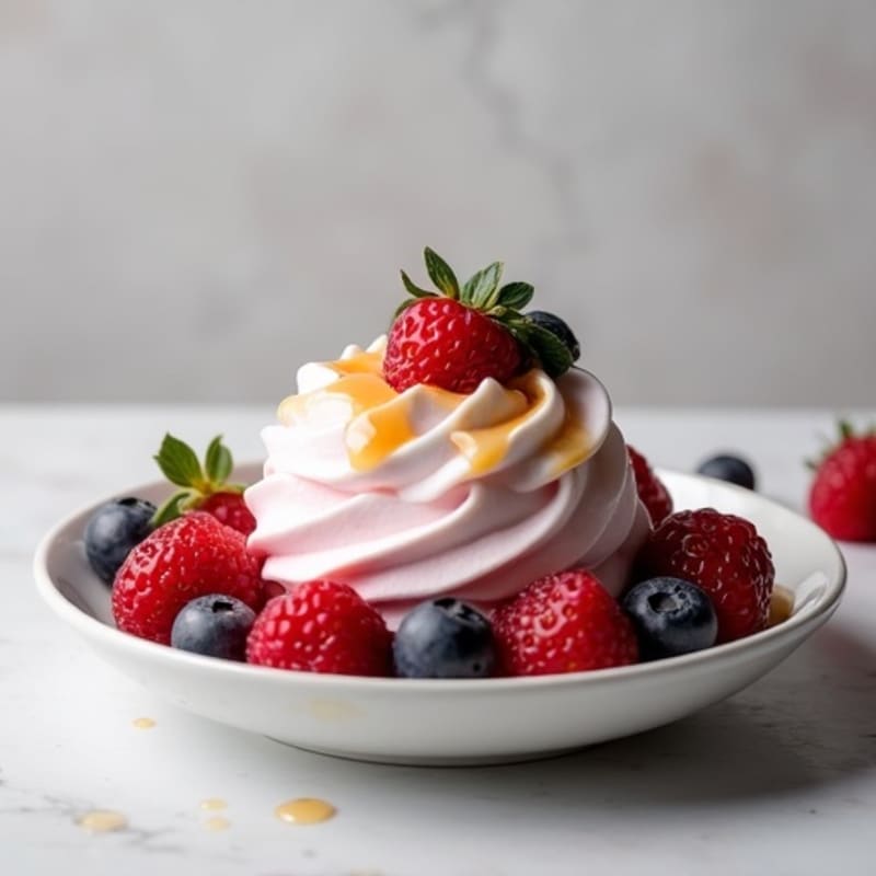 Silky Greek Yogurt Protein Mousse with Mixed Berries