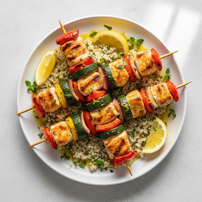 Zesty Grilled Chicken Kebab Skewers