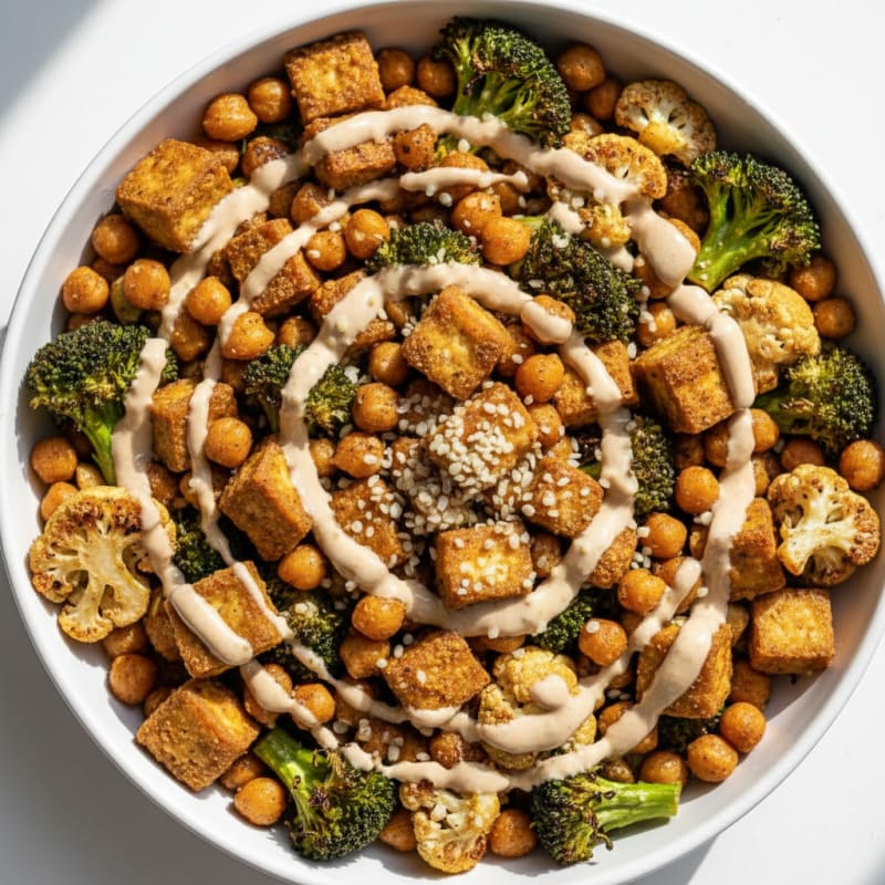 Roasted Vegetable and Chickpea Bowl