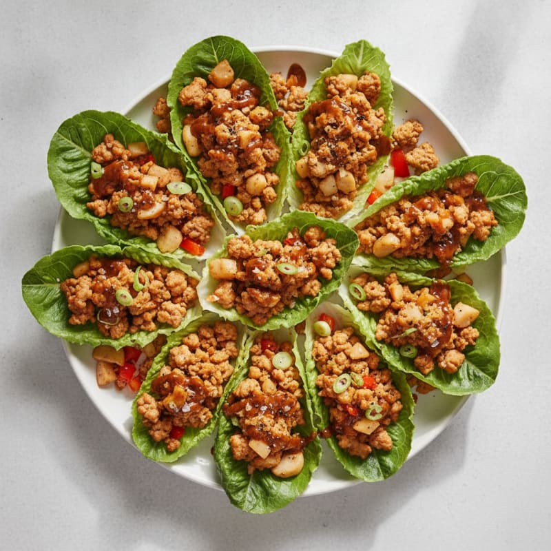 Turkey Mince Lettuce Cups