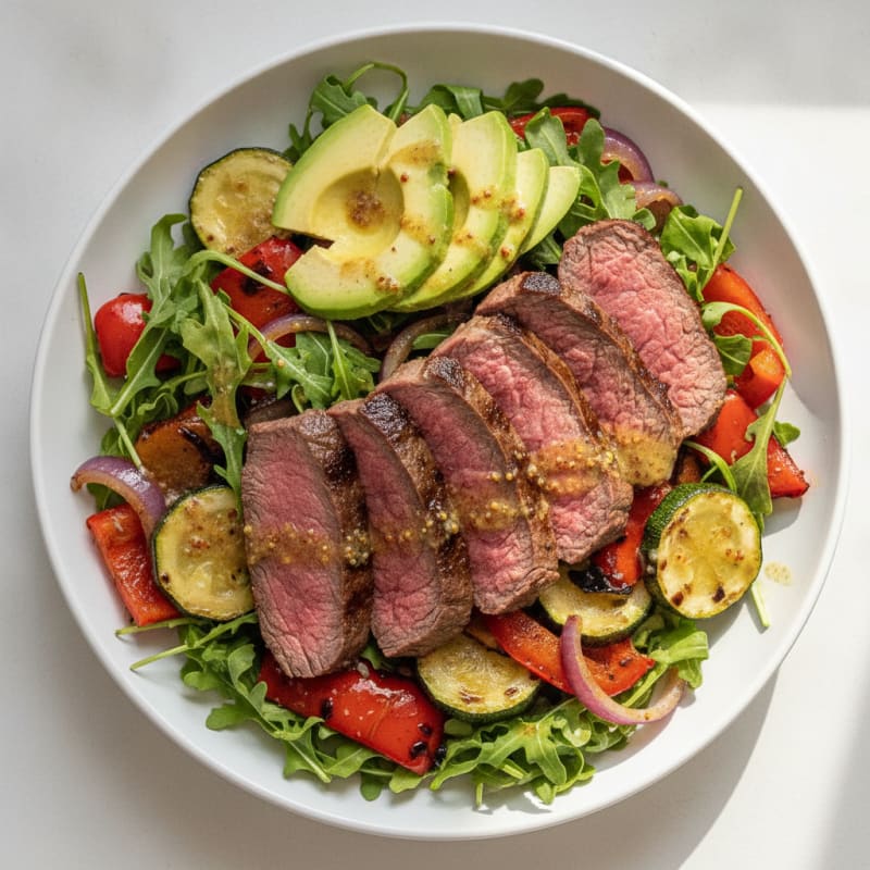 Grilled Beef and Roasted Vegetable Salad