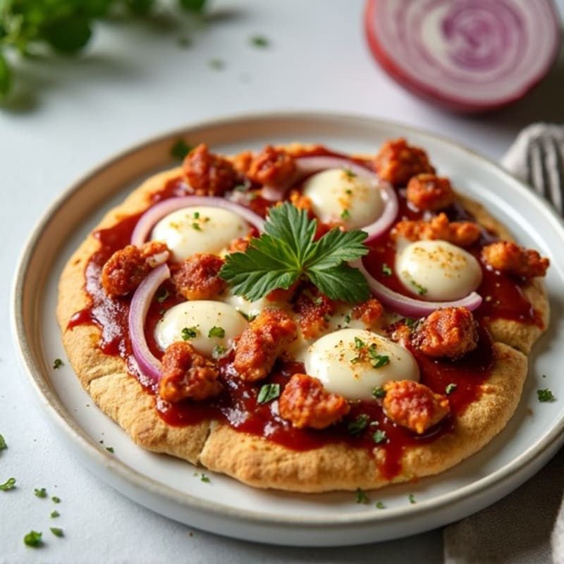 BBQ Chicken Flatbread Pizza with Greek Yogurt Crust