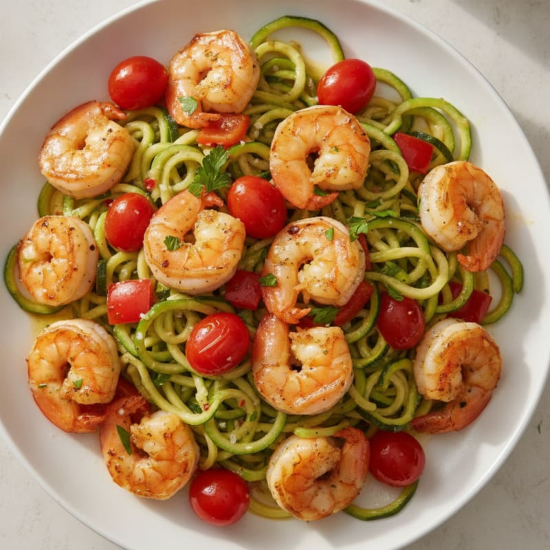Garlic Shrimp with Zucchini Noodles
