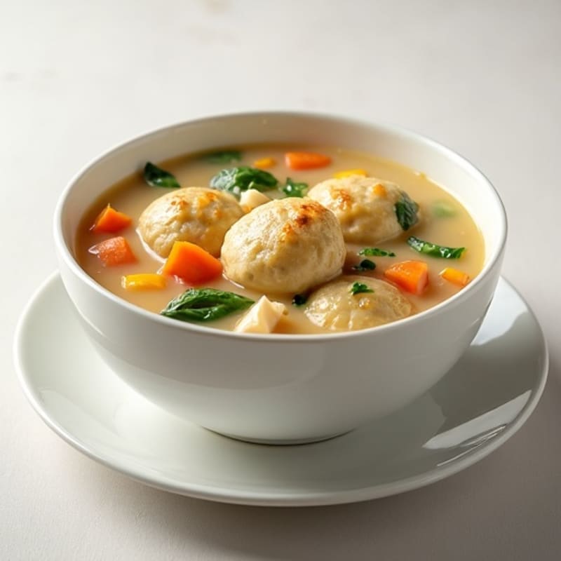 Creamy Chicken and Vegetable Dumpling Soup