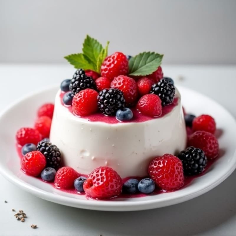 Greek Yogurt Protein Mousse with Mixed Berries