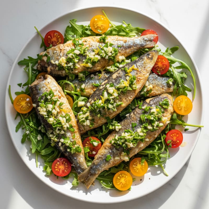 Pan-Seared Sardines with Lemon-Herb Gremolata