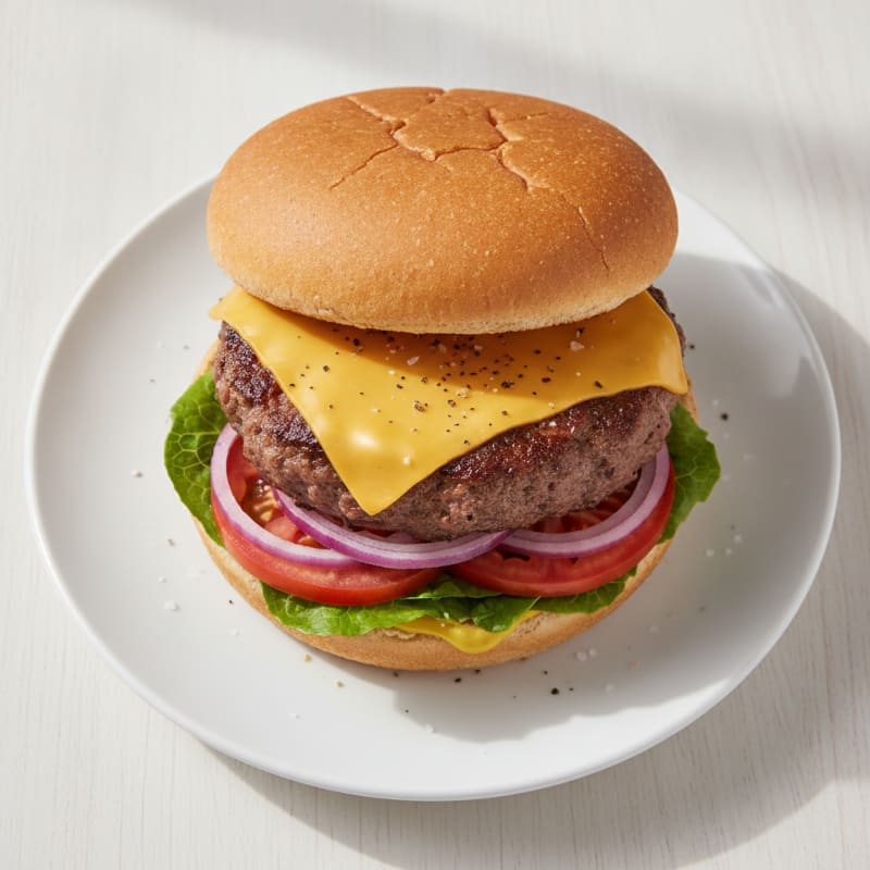 Classic American Beef Cheeseburger