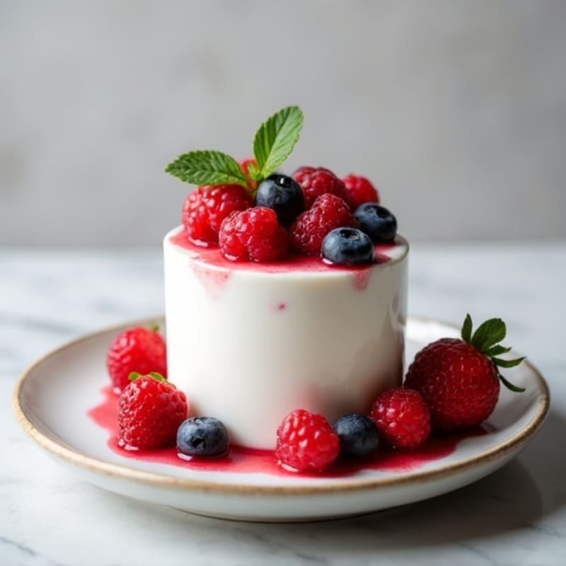 Greek Yogurt Protein Mousse with Mixed Berries