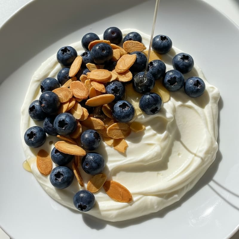 Greek Yogurt Protein Parfait with Berries and Almonds