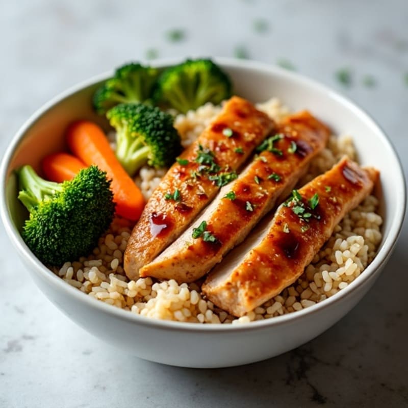 Sticky Ginger-Garlic Teriyaki Chicken Bowl