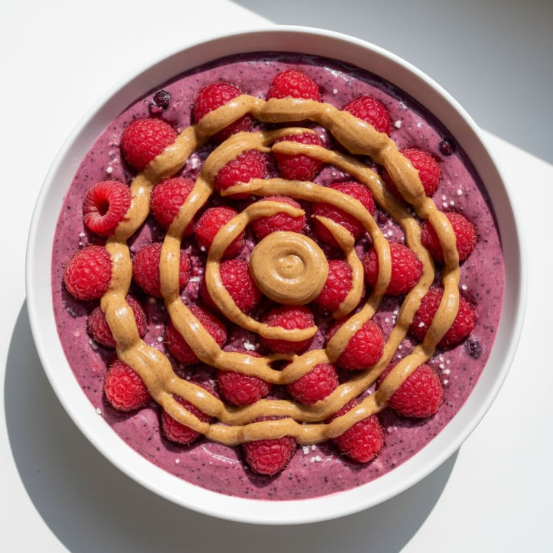 Protein Berry Smoothie Bowl with Almond Butter