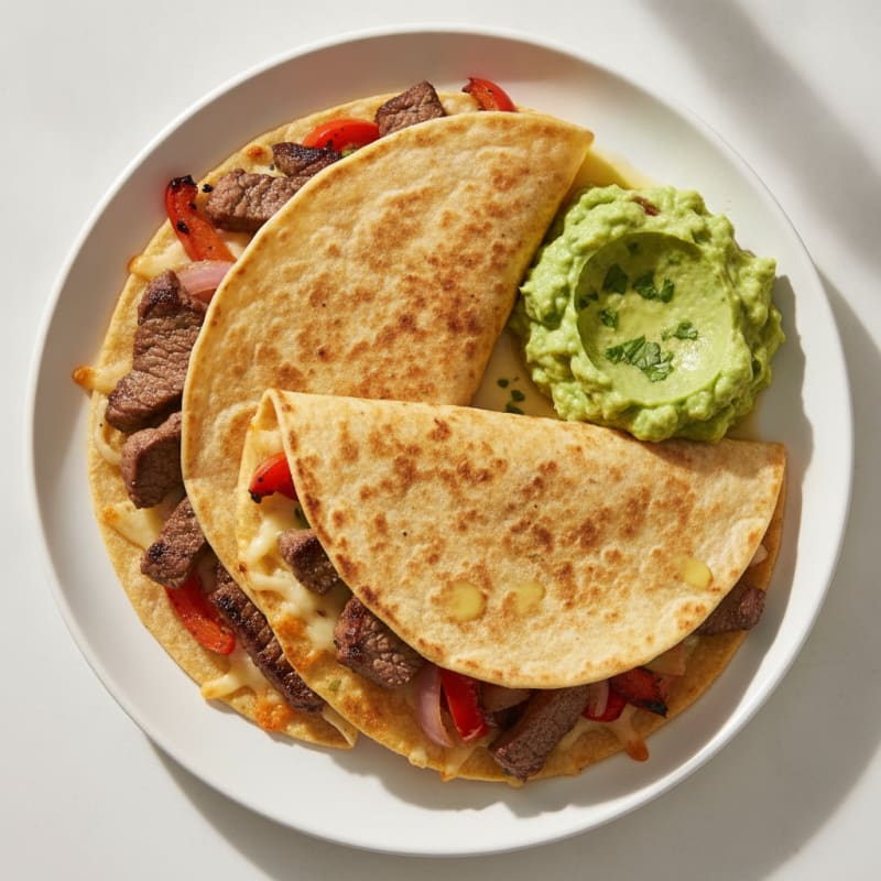Carne Asada Quesadillas with Guacamole