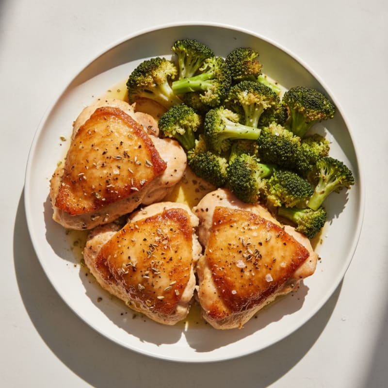Lemon Herb Roasted Chicken Thighs