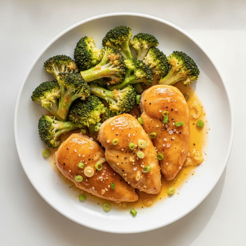 Baked Orange Glazed Chicken with Broccoli
