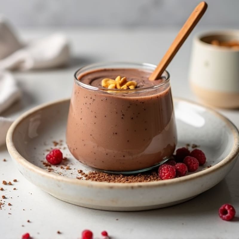 Protein Chocolate Chia Pudding with Peanut Butter Swirl