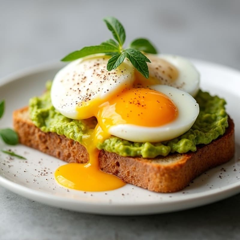 Creamy Avocado Toast with Jammy Eggs