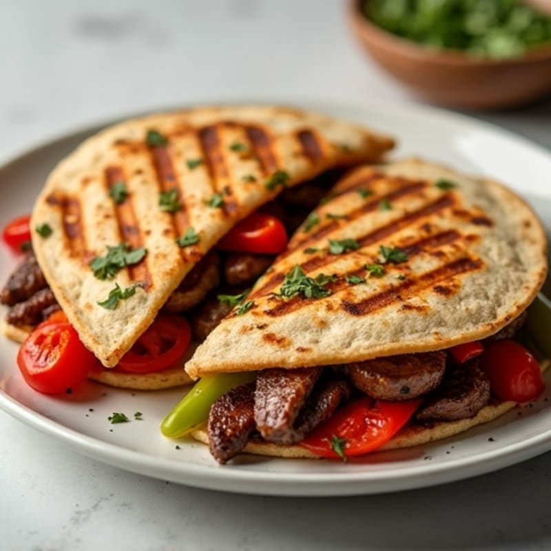 Grilled Steak and Bell Pepper Quesadillas