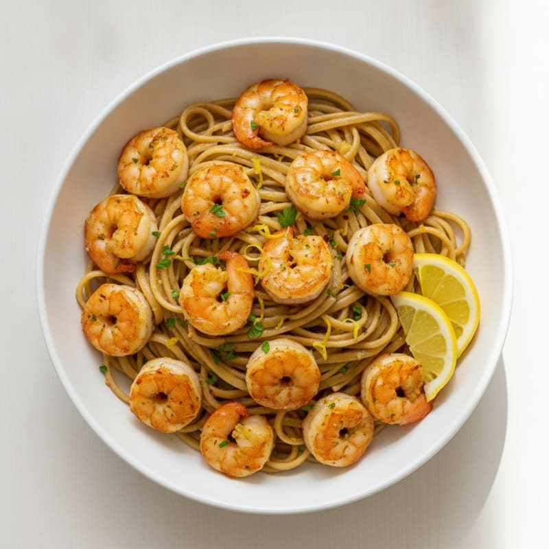 Garlic Butter Shrimp Scampi with Linguine