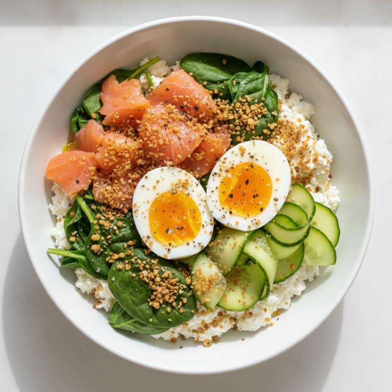 Eggs and Cottage Cheese Power Bowl