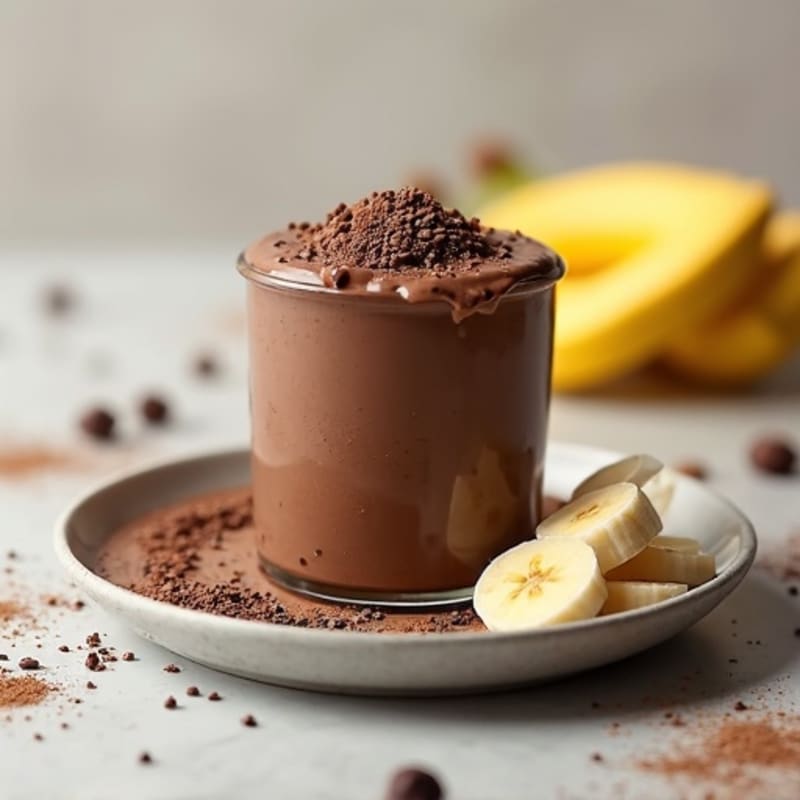 Silky Chocolate Protein Pudding with Chia Seeds