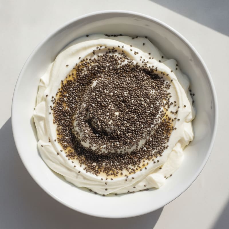 Silky Vanilla Protein Yogurt with Chia Seeds