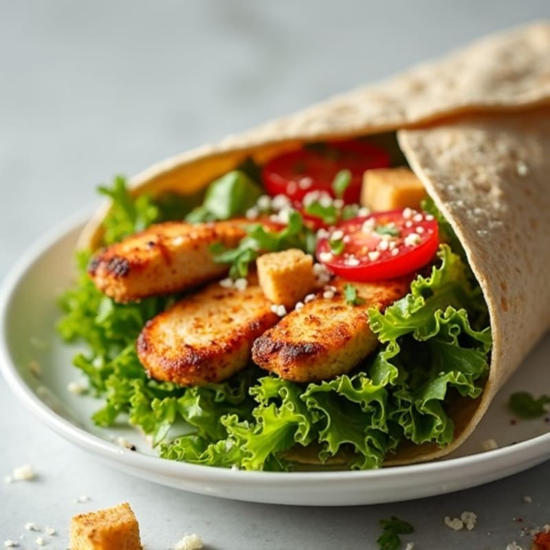 Crispy Grilled Chicken Caesar Wrap