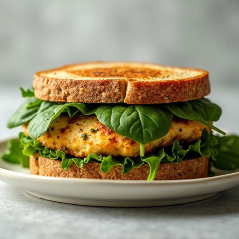 Herb-Pesto Grilled Chicken Sandwich with Fresh Greens
