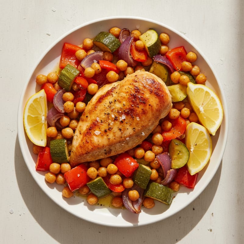Herb-Roasted Chicken with Roasted Vegetables