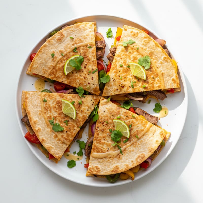 Crispy Chili-Lime Steak Quesadillas