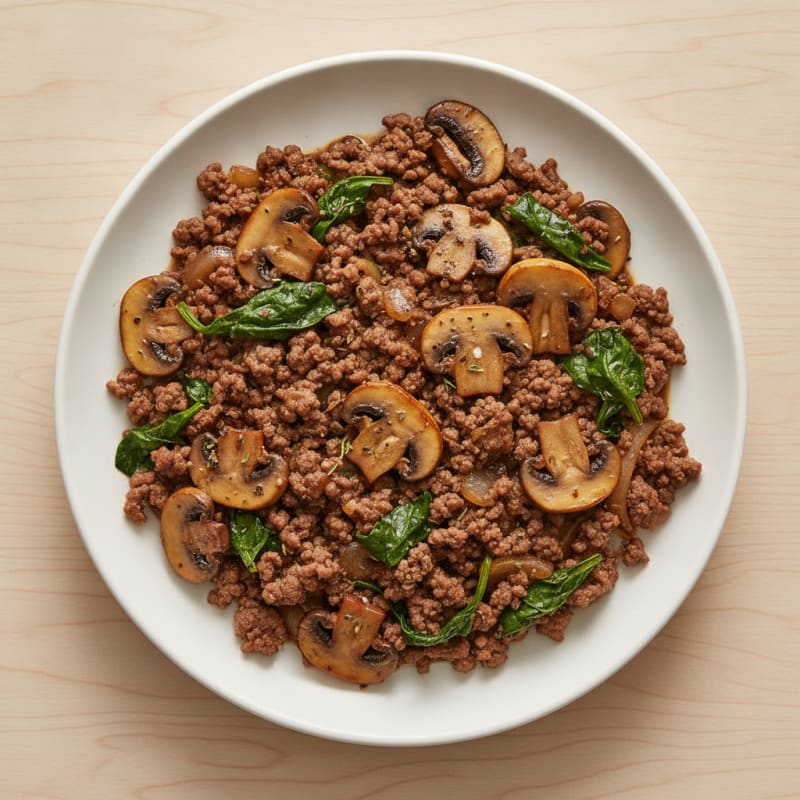 Savory Ground Beef and Mushroom Skillet