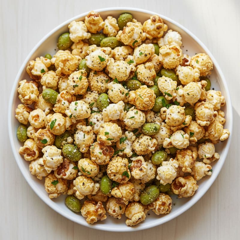 Garlic Herb Parmesan Popcorn