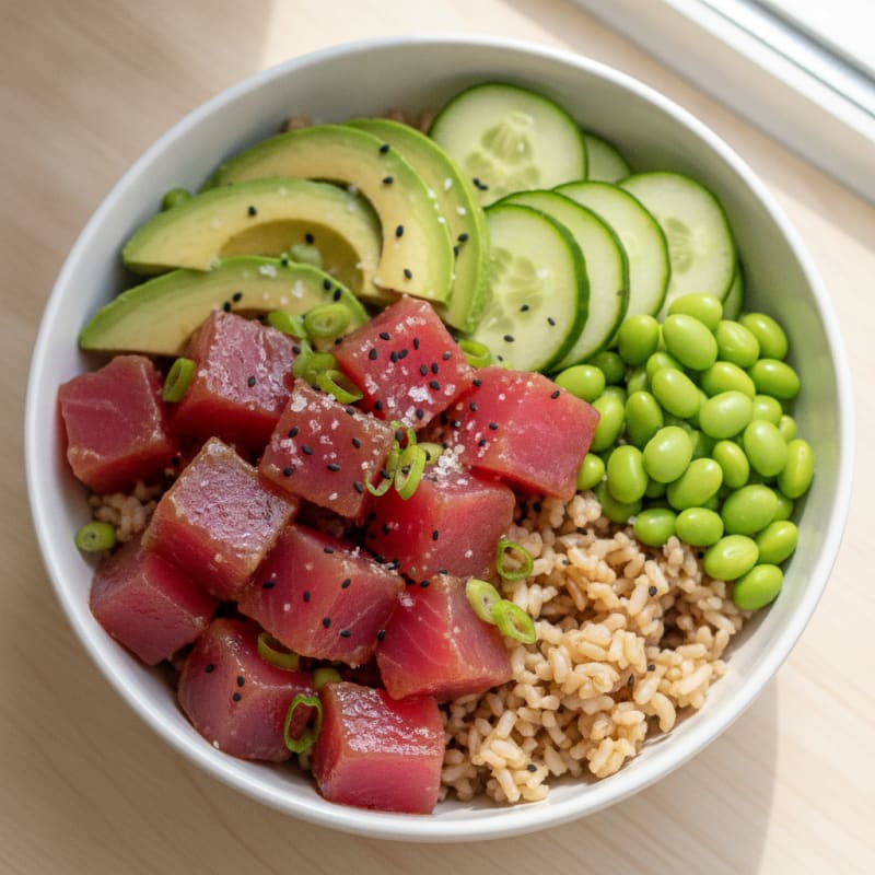Ahi Tuna Hawaiian Poke Bowl