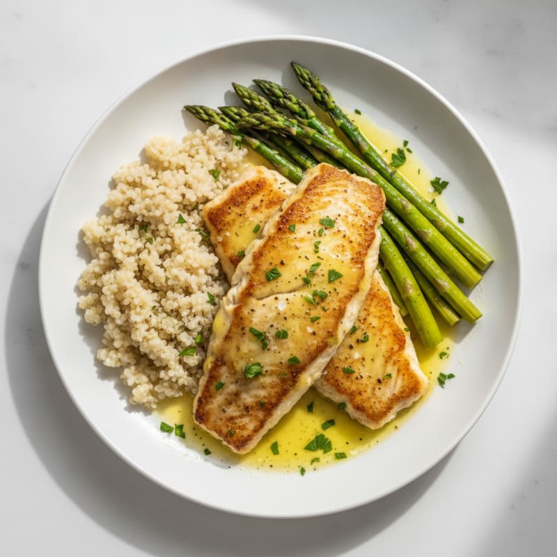 Pan-Seared Tilapia with Lemon-Herb Sauce