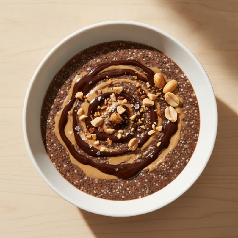 Chocolate Peanut Chia Seed Pudding