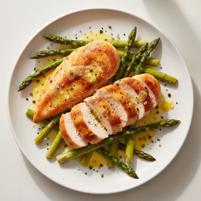 Roasted Asparagus with Lemon-Garlic Drizzle