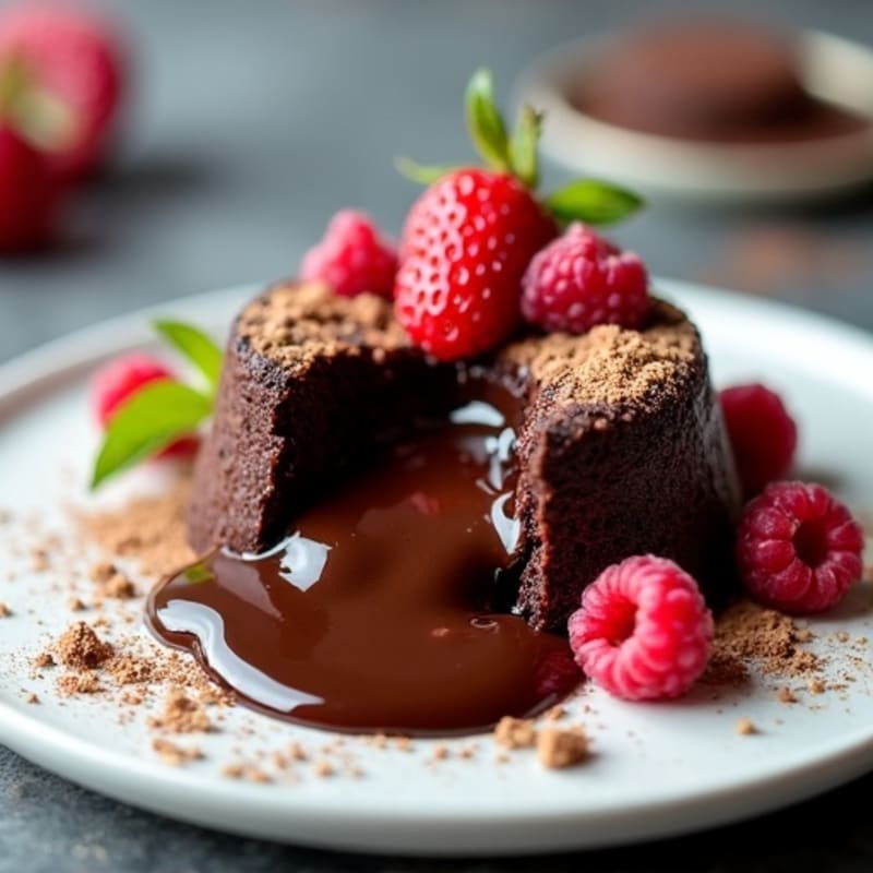 Protein Molten Chocolate Lava Cake