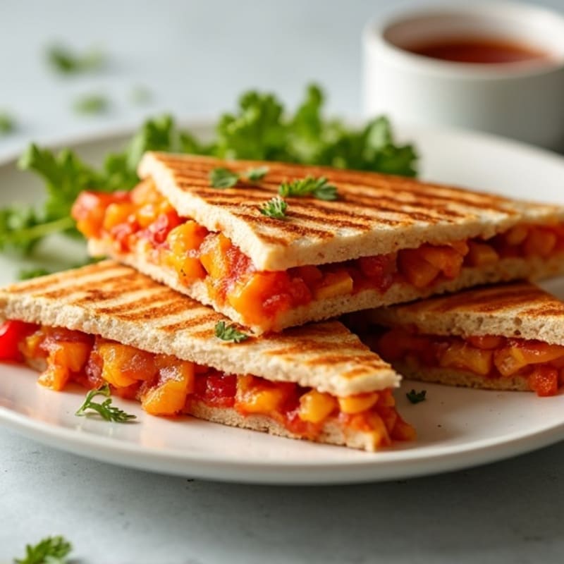 Healthy Crispy BBQ Chicken Quesadilla