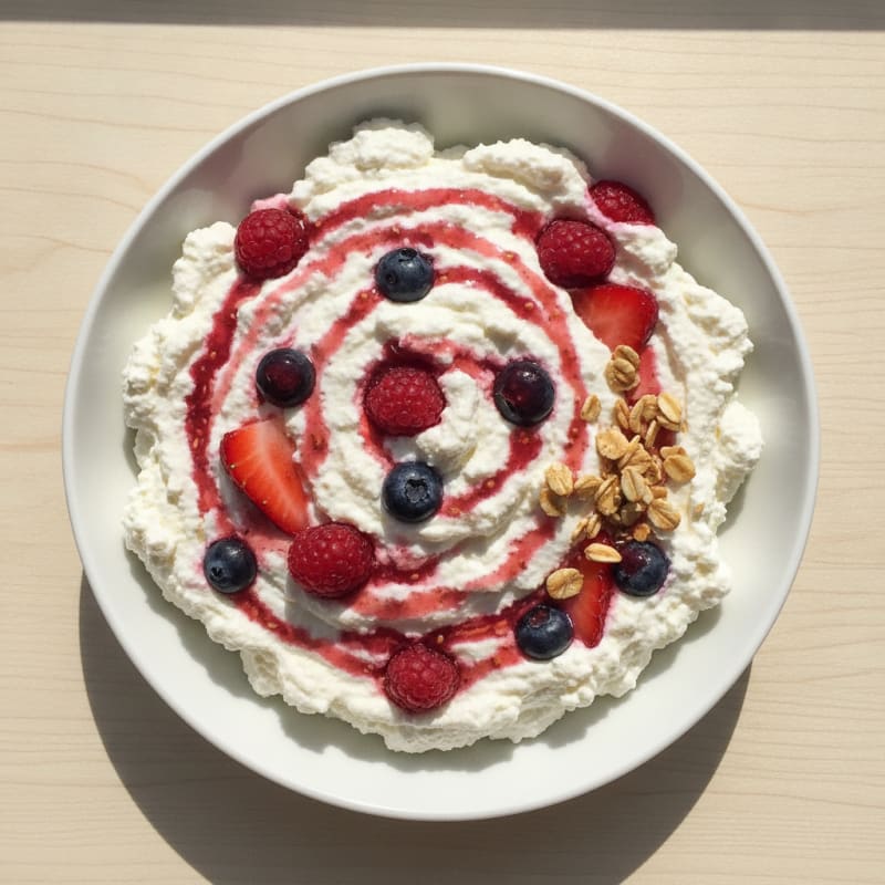 Creamy High-Protein Greek Yogurt Mousse with Mixed Berries
