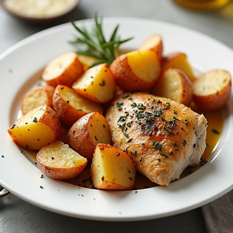 Herb-Roasted Chicken with Crispy Red Potatoes