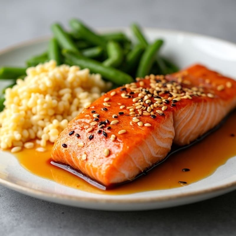 Ginger-Honey Glazed Salmon with Sesame