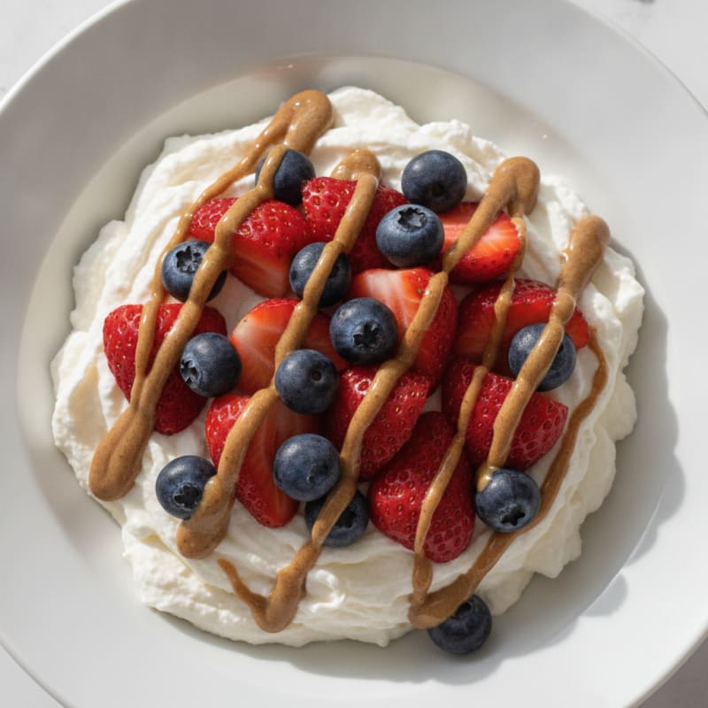 Creamy Greek Yogurt Protein Mousse with Fresh Berries