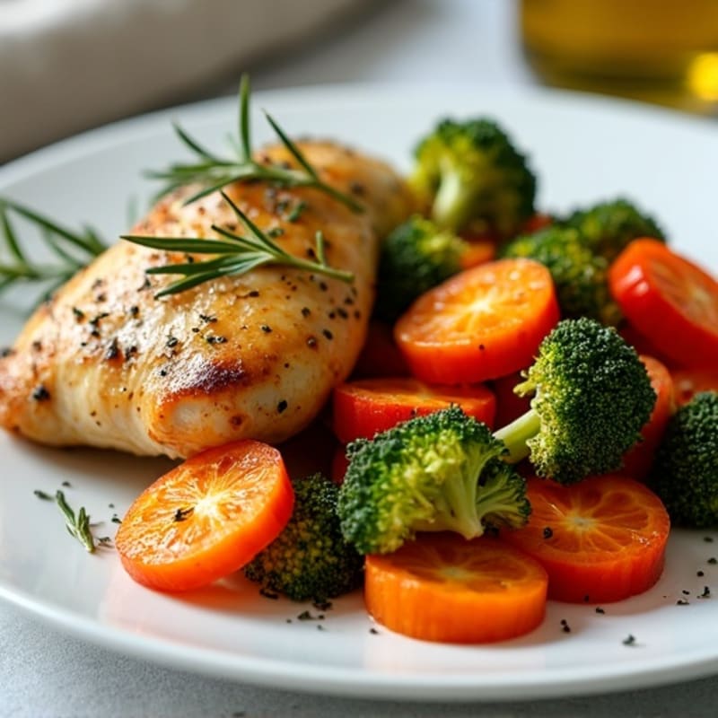 Herb-Roasted Chicken with Crispy Roasted Vegetables