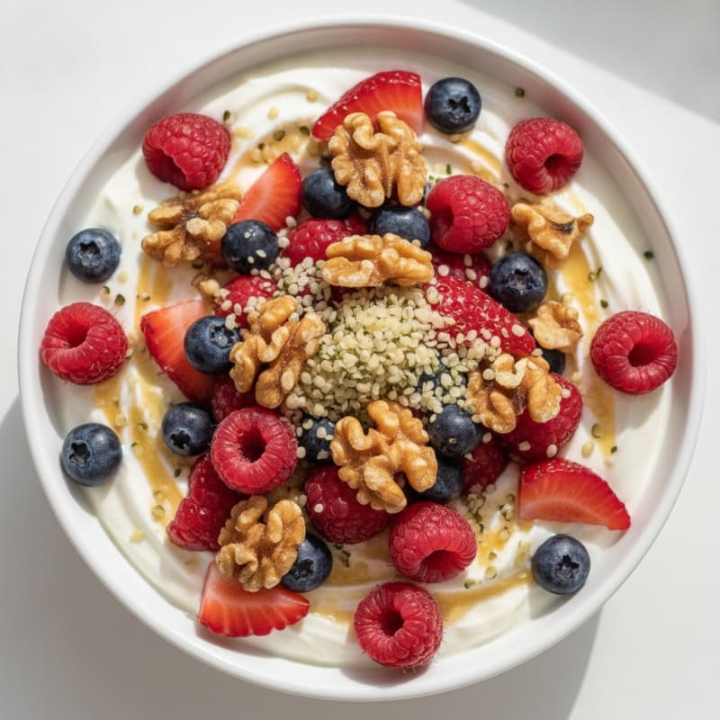 Creamy Greek Yogurt Protein Parfait with Mixed Berries
