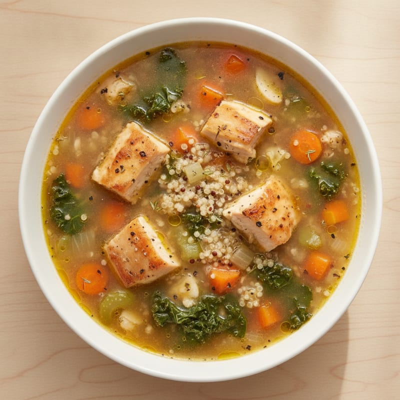 Chicken and Quinoa Bone Broth Soup