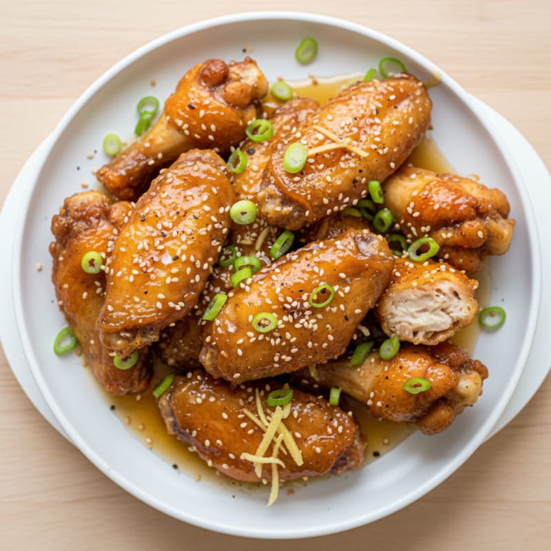 Crispy Honey-Garlic Chicken Wings