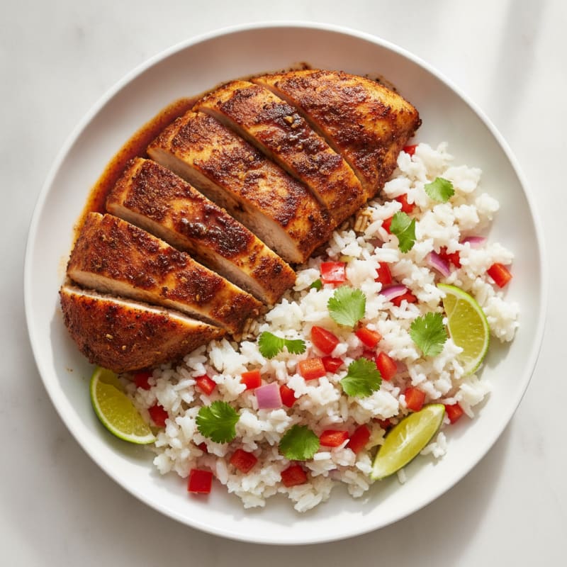 Jerk Chicken with Coconut Rice