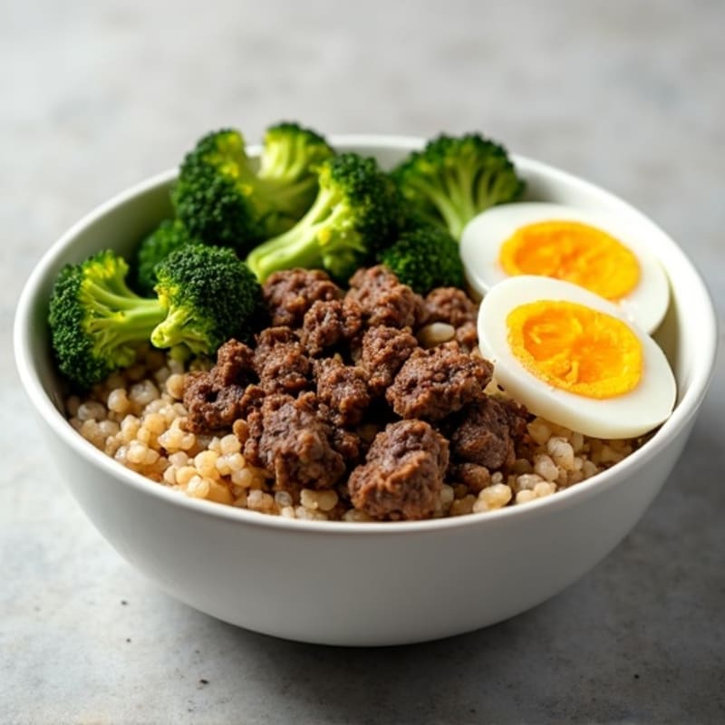 Savory Lean Beef and Crispy Broccoli Rice Bowl