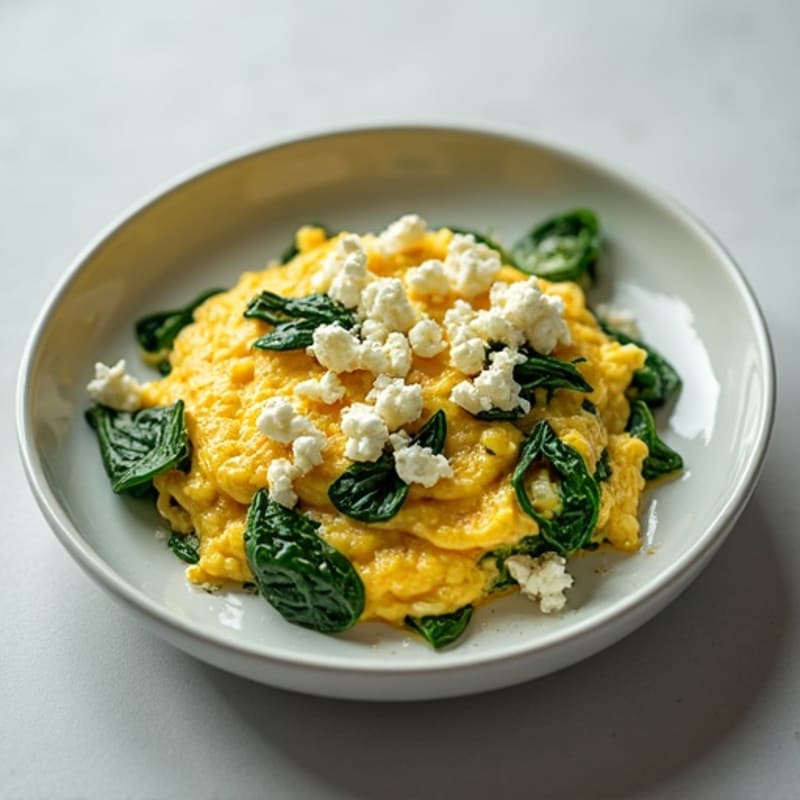 Protein-Packed Spinach and Feta Egg White Scramble