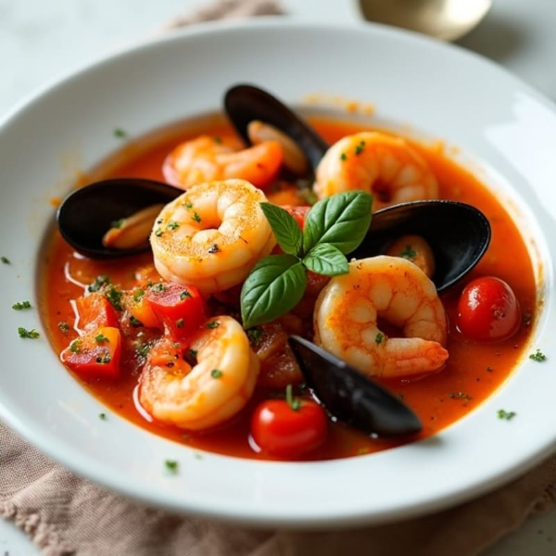 Hearty Seafood Tomato Herb Stew